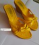 Дамски чехли на платформа жълти, снимка 1 - Чехли - 40400019