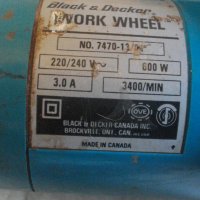 Made in CANADA-3,0А/600W-Black Decker-Машина/Ъглошлайф Зачистваща Дисковидна Телена Четка-ф100-160мм, снимка 10 - Други инструменти - 40588415