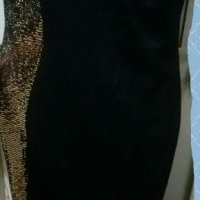 Официална дълга рокля - черно и златисто 🍀👗L,XL(44-46р-р)👗🍀, снимка 6 - Рокли - 35271577