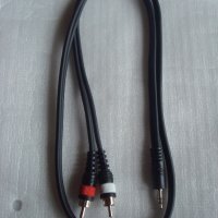 аудио кабел мини стерео жак - чинчове 1м., снимка 1 - Други - 30863047