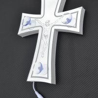 ЛЕД 3D LED кръст с Исус, 24 волта, снимка 1 - Аксесоари и консумативи - 40775160