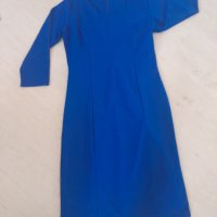 Синя дамска рокля, размер М, снимка 1 - Рокли - 42765611