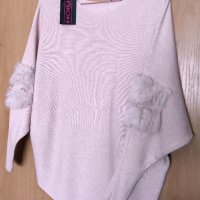 бутик Vision - НАМАЛЕН - Нов розов пуловер кашмир, снимка 5 - Блузи с дълъг ръкав и пуловери - 37751508