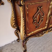 Уникално красиво бароково шкафче с огледало  012, снимка 3 - Шкафове - 34937883