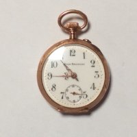 Джобен Часовник Union Horlogere Златен, снимка 1 - Антикварни и старинни предмети - 29124205