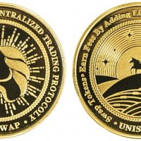Uniswap coin ( UNI ) - Gold, снимка 3 - Нумизматика и бонистика - 38564950