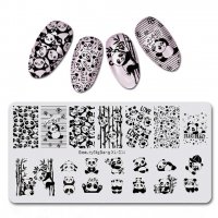 BeautyBigBang XL-014 Панда плочка / щампа шаблон за печат на нокти маникюр, снимка 2 - Продукти за маникюр - 30849262