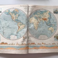 Атлас на света, география на търговията, 1907 г., Германия, снимка 2 - Антикварни и старинни предмети - 31293966