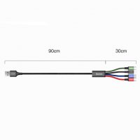 Захранващ кабел Baseus 4в1, 3в1, Type-C, Lightning, USB-C,DATA, 3.5A, FAST Charge, снимка 4 - USB кабели - 38734834