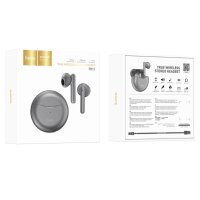 СЛУШАЛКИ – БЕЗЖИЧНИ HOCO – TWS EARBUDS WITH BLUETOOTH 5.3 Сиви, снимка 3 - Слушалки и портативни колонки - 44198706