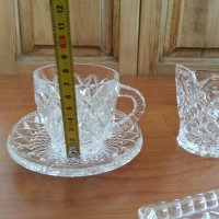 Кристални чаши  за кафе чай Бохемия, снимка 4 - Антикварни и старинни предмети - 33760770