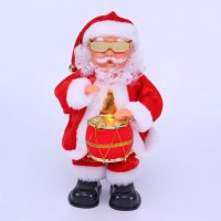 Дядо Коледа свири на барабан и танцува, снимка 4 - Декорация за дома - 39024151