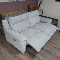 Комплект светло сиви дивани от плат две тройки, снимка 6 - Дивани и мека мебел - 44297942
