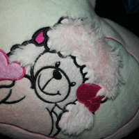 Възглавнички сърце, розов цвят с апликация агънце, снимка 2 - Играчки за стая - 30767815