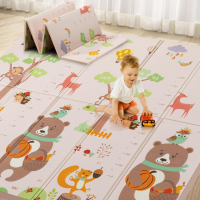 4129  Сгъваемо детско килимче за игра, топлоизолиращо 180x200х1см - Мече и горски животни, снимка 6 - Други - 44793207