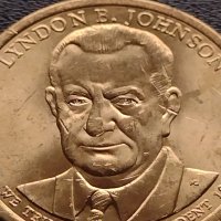 Възпоменателна монета 1 долар LYNDON B. JOHNSON 36 президент на САЩ (1963-1969) за КОЛЕКЦИЯ 37756, снимка 2 - Нумизматика и бонистика - 40765060
