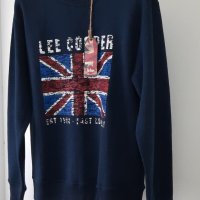 Lee Cooper Fic Logo - Мъжко спортно горнище, синьо, размер - L., снимка 2 - Спортни дрехи, екипи - 39605312