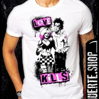 Тениска с щампа LOVE KILLS COUPLE, снимка 1 - Тениски - 42690754