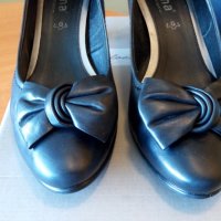 Jana Дамски кожени обувки с ток 5-6см , №38,5 черни, стелка 25см, снимка 16 - Дамски обувки на ток - 29080281