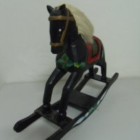 № 6873 стара дървена фигура / играчка - люлеещ кон , снимка 3 - Други ценни предмети - 40271572