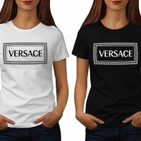 Дамска тениска Versace принт Модели,цветове и размери, снимка 6 - Тениски - 34410601