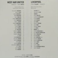 West Ham United FC футболни програми, снимка 15 - Фен артикули - 25559721