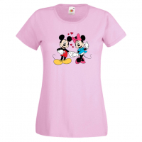 Дамска тениска Mickey & Minnie 7 Мини Маус,Микки Маус.Подарък,Изненада,, снимка 4 - Тениски - 36526272