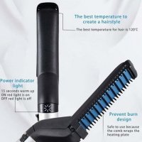 Многофункционален уред за изправяне на коса и брада за мъже, снимка 5 - Други - 38102765
