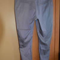 Светлосив пролетно - есенен сатенен панталон тип потур с басти, снимка 2 - Панталони - 44567559