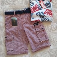 Лот къс панталон / бермуди с колан и тениска MARVEL 134 / 140, снимка 6 - Детски къси панталони - 37681220
