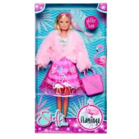 Steffi Love Кукла Стефи с рокля фламинго 105733559 , снимка 1 - Кукли - 42892922