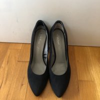 S'Oliver eлегантни велурени обувки, снимка 2 - Дамски обувки на ток - 44244283