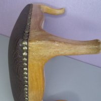 стар дървен стол за релакс-табуретка за подагра, снимка 12 - Антикварни и старинни предмети - 40649398