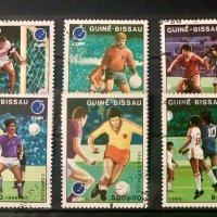 1793. Гвинея -Бисау 1988 = “ Спорт. Европейско първенство по футбол. Филателна изложба “ Essen88 ” , снимка 1 - Филателия - 42322543