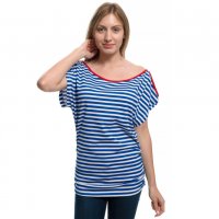 РАЗПРОДАЖБА!!! Нова дамска ефектна моряшка блуза-туника на райе, снимка 11 - Тениски - 30313636