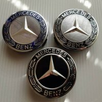 Капачки за джанти на Мерцедес стандартни 75мм Емблема тапа за преден капак Mercedes-Benz , снимка 3 - Аксесоари и консумативи - 31138805