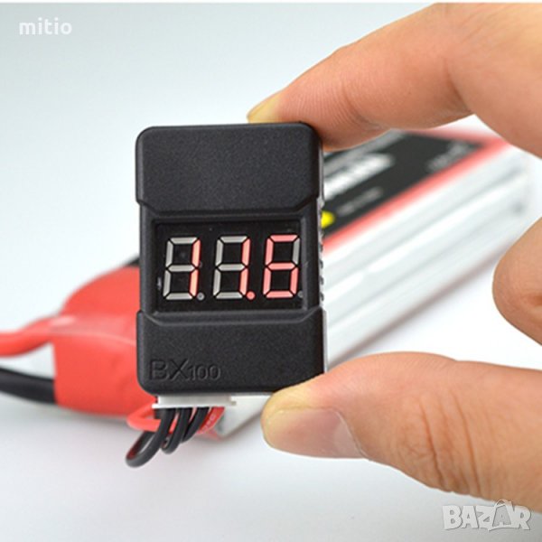 BX100 1-8S Lipo Battery Voltage Tester/ Low Voltage Buzzer Alarm/ Battery Voltage Checker , снимка 1
