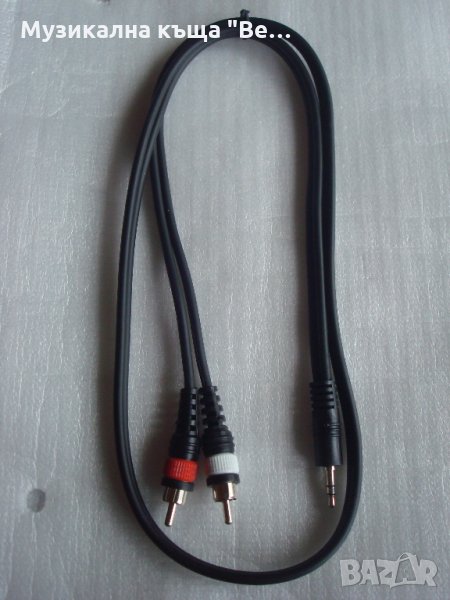 аудио кабел мини стерео жак - чинчове 1м., снимка 1
