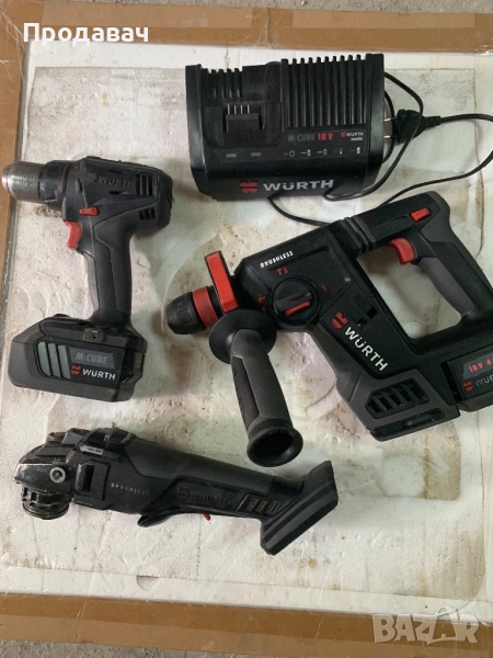 Wurth M-Cube Безчетков сет от перфоратор, ъглошлайф и винтоверт, снимка 1
