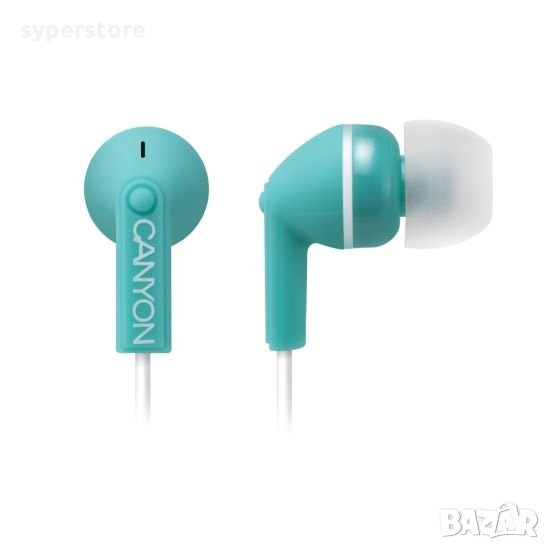 Слушалки Canyon CNS-SEP01G зелени тапи за уши In-earphone, снимка 1