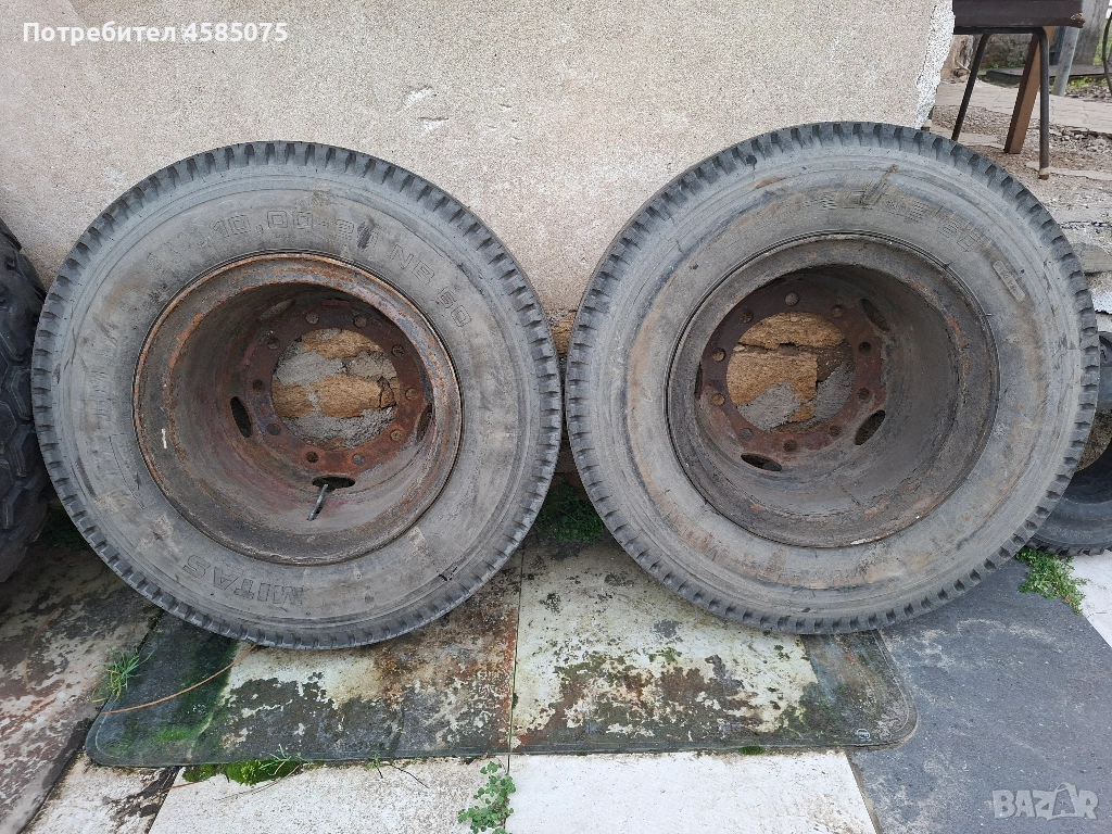 Гуми с джанти за селскостопанска техника ремаркета 10,00/20, снимка 1