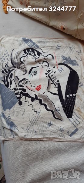 Дамско шалче/фишу от фина памучна материя, снимка 1