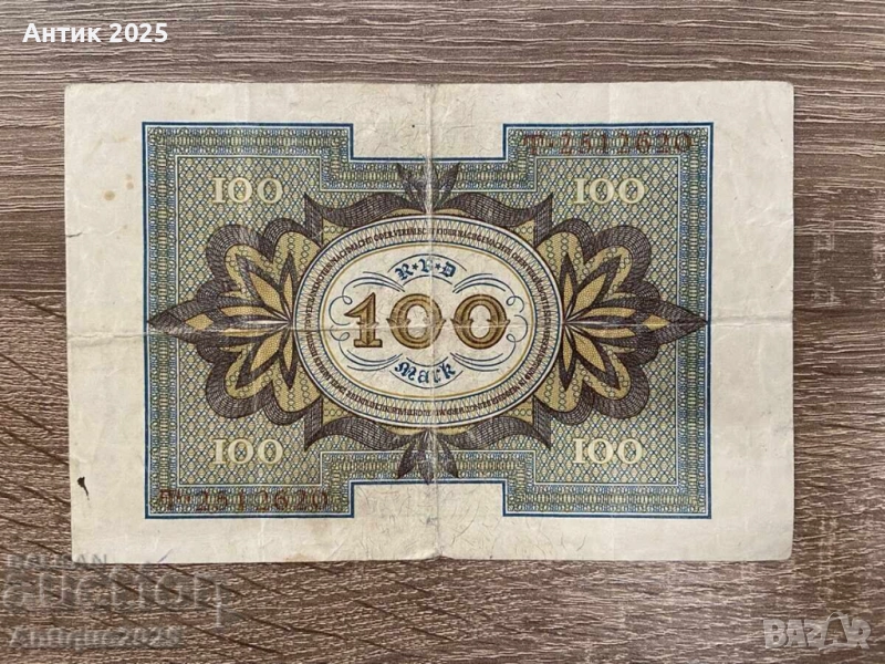 100 марки Германски райх, 20-те г., антикварна банкнота, снимка 1