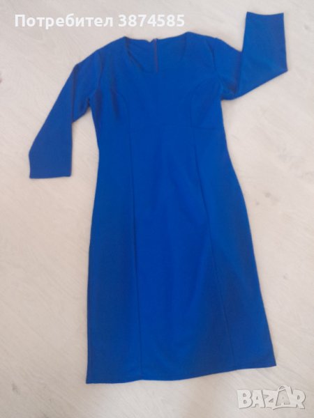Синя дамска рокля, размер М, снимка 1