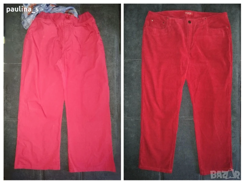 Два различни броя / Червен памучен панталон "Identic" и джинси "Jackpot" / голям размер , снимка 1