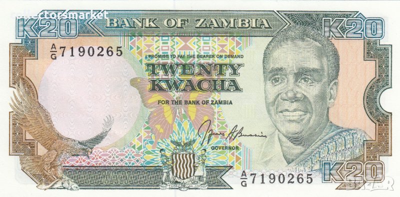20 квача 1989-91, Замбия, снимка 1