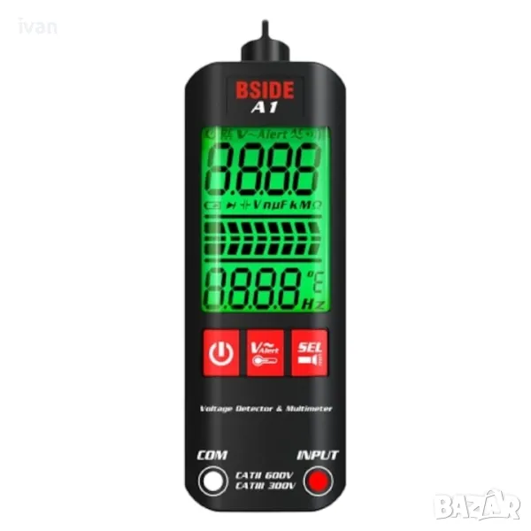 мини мултицет LCD цифров тестер-волтаж детектор, снимка 1