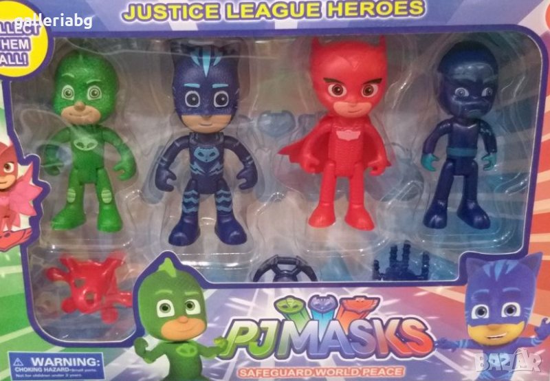 Комплект с фигурки на ПижаМаски (PJ Masks), снимка 1