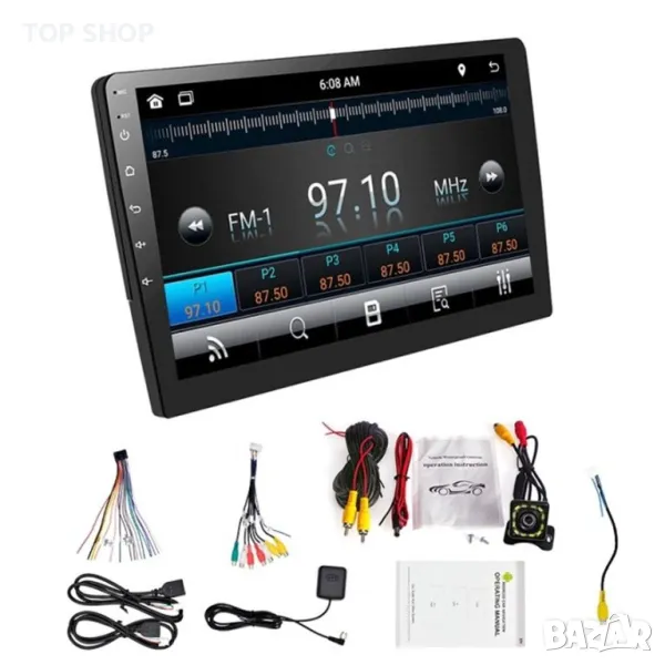 Android Auto и Apple Carplay Мултимедия за кола - 10-инчов сензорен екран + камера, снимка 1