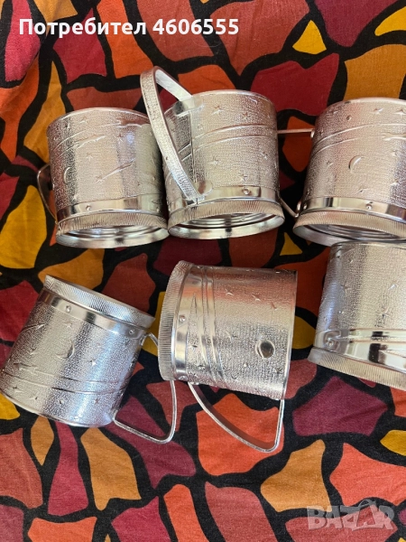 Руски подстакани космос 6 броя, снимка 1